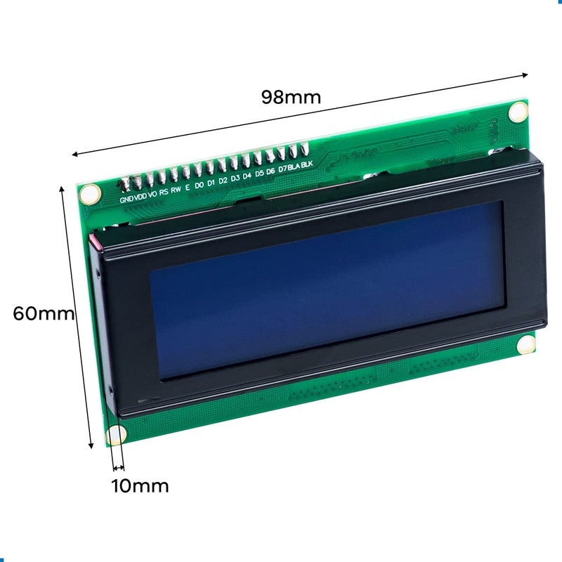 Hosyond 3pcs IIC I2C 2004 LCD Module 20x04 LCD Screen Module Display for Arduino Raspberry Pi - Image 5