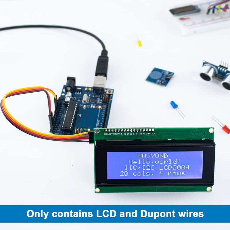 Hosyond 3pcs IIC I2C 2004 LCD Module 20x04 LCD Screen Module Display for Arduino Raspberry Pi - Image 4