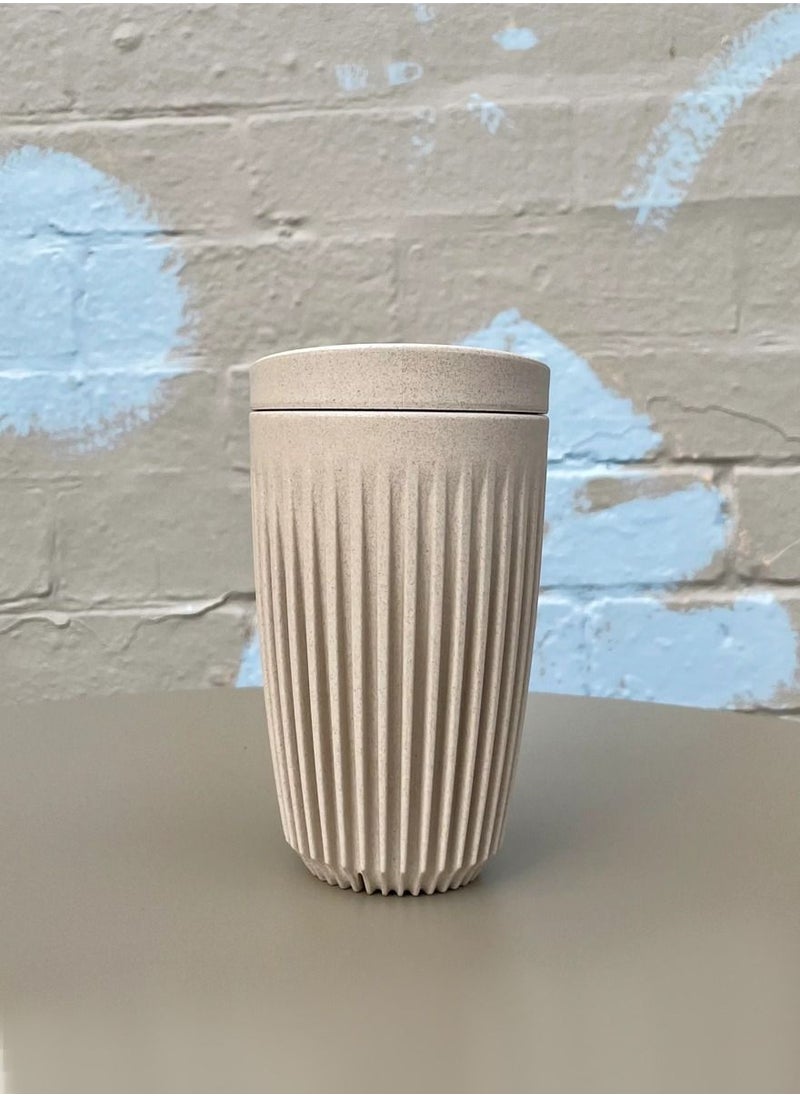 Natural reusable coffee cup with airtight lid made with coffee husk with sophisticated design health friendly materiel keeps you safe carry your drink with style and class it will keep your drink hot