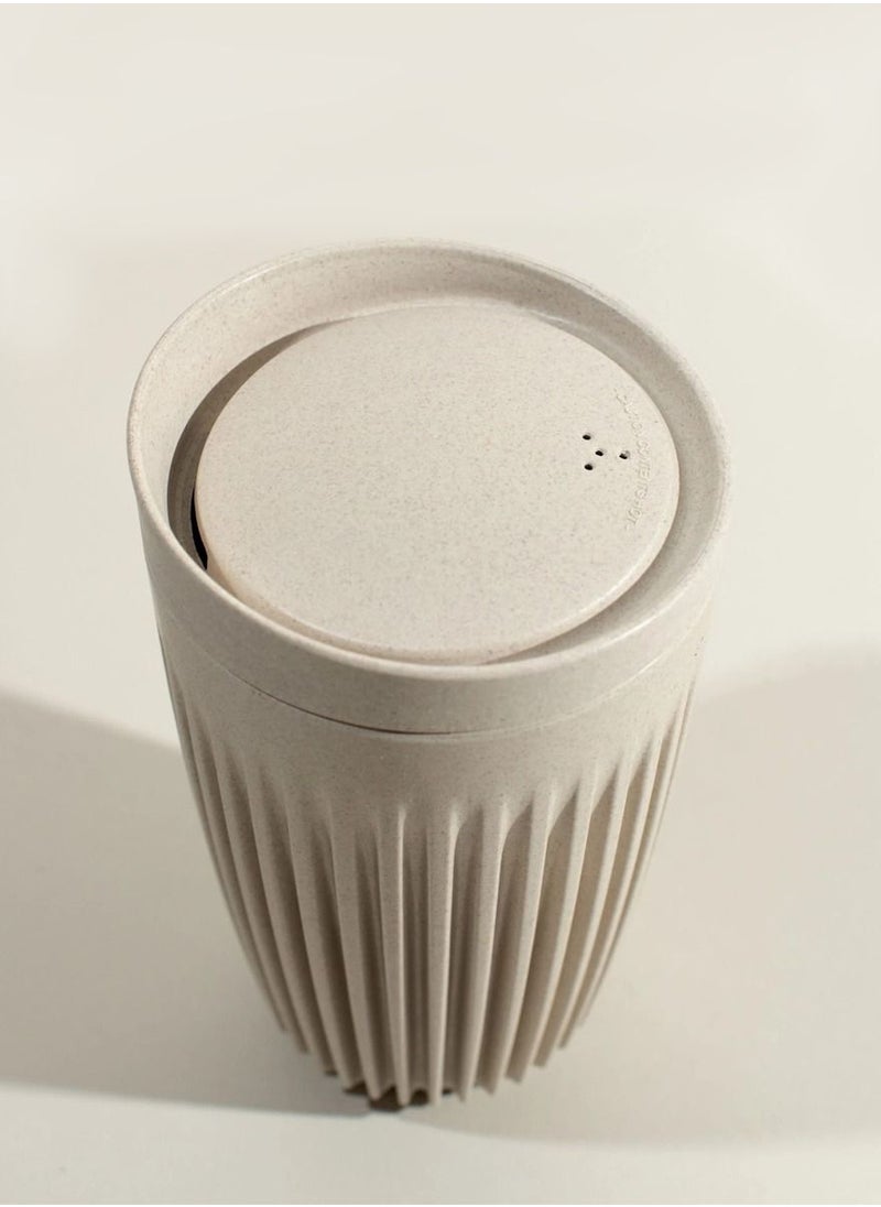 Natural reusable coffee cup with airtight lid made with coffee husk with sophisticated design health friendly materiel keeps you safe carry your drink with style and class it will keep your drink hot