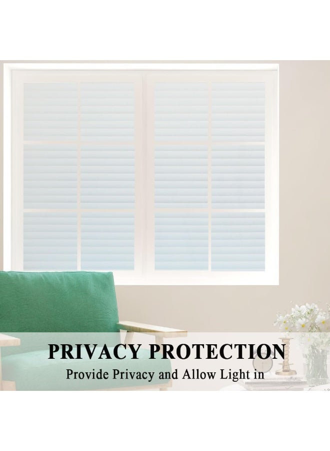 Mikomer Privacy Blinds Window FilmStained Glass Door FilmStatic Cling Window TintHeat Control Anti UV Removal Window Cling for Office and Home35 inches by 787 inches - Image 3