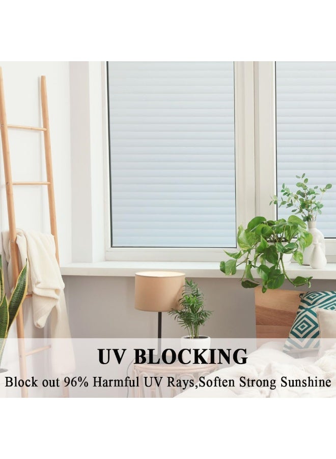 Mikomer Privacy Blinds Window FilmStained Glass Door FilmStatic Cling Window TintHeat Control Anti UV Removal Window Cling for Office and Home35 inches by 787 inches - Image 2