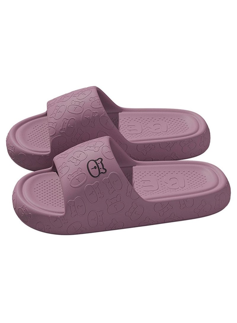 Comfortable Soft Sole Cute Bear Slippers Ladies Home Open Toe Bathroom Quick Dry EVA Light Soft Sole Non-Slip Men And Women Alike  - Image 1