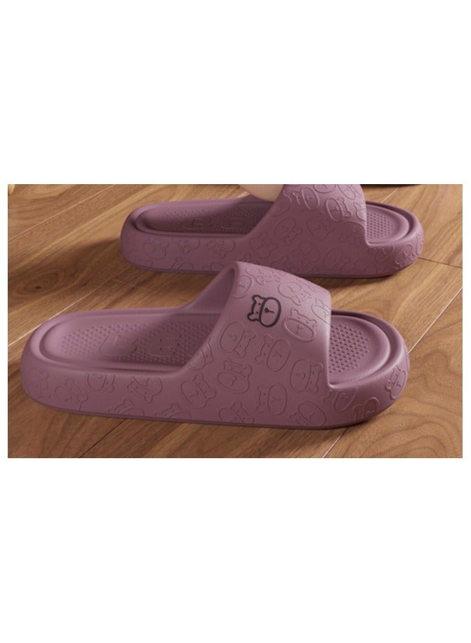 Comfortable Soft Sole Cute Bear Slippers Ladies Home Open Toe Bathroom Quick Dry EVA Light Soft Sole Non-Slip Men And Women Alike  - Image 3