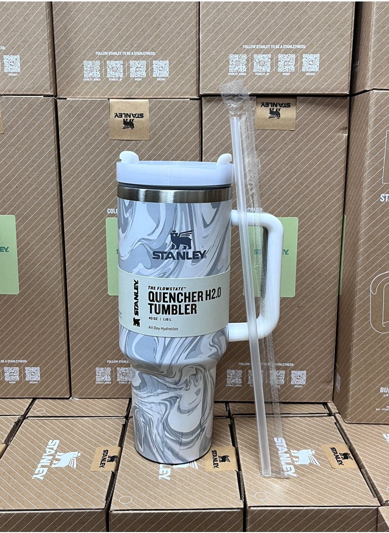 STANLEY Quencher H2.0 FlowState Stainless Steel Vacuum Insulated Tumbler with Lid and Straw for Water, Iced Tea or Coffee, Smoothie and More 40oz/1.18l
