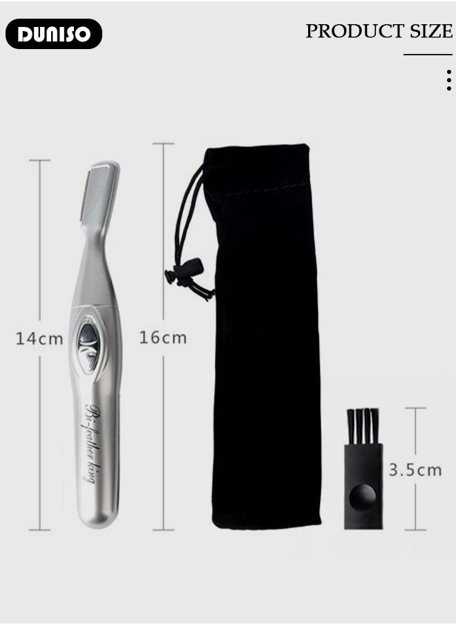 DUNISO Electric Eyebrow Trimmer, Rechargeable Painless Hair Remover, Detachable Cordless Eyebrow Hair Remover with LED Display, Facial Hair Remover for Women  - Image 4