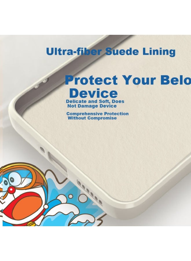 Purecolor Iqoo Z11 Turbo Silicone Phone Case Full-cover Shockproof Soft Cover Cartoon Doraemon - Smiling Doraemon