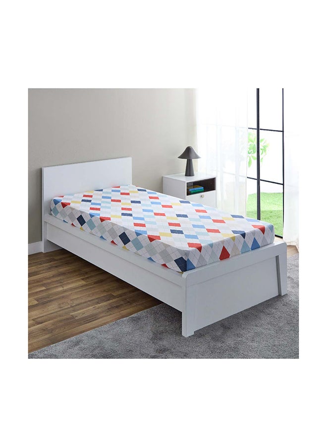 Home Box Nora Plaid Microfibre Single Fitted Sheet 90 x 25 x 190 cm  - Image 1