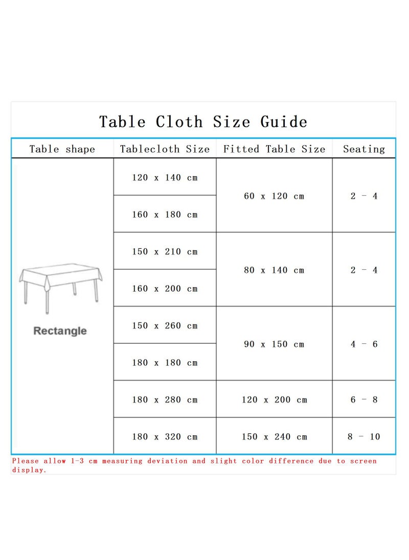 Bluejw - 1-Piece Solid Pattern Table Cloth Bule - Image 1