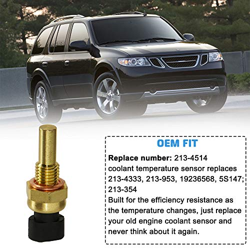 A ABIGAIL Engine Coolant Temperature Sensor Compatible with Chevy Avalanche Impala Trailblazer Suburban 1500 2500 HD Express Silverado GMC Envoy Sierra Yukon Savana Saturn 19236568 213-4514 213-4333 - Image 3
