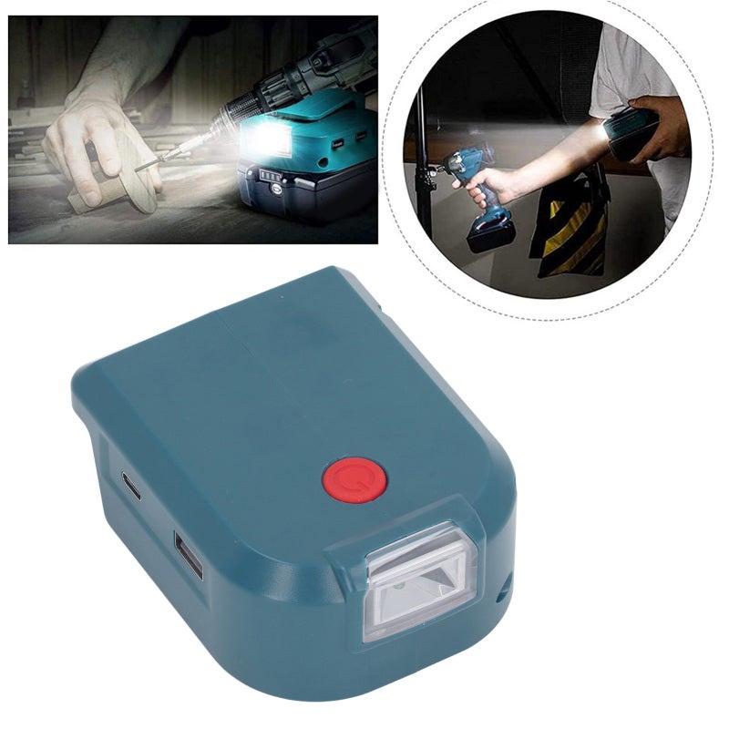 محول بطارية: شاحن محمول صغير الحجم - مخرج مزدوج USB نوع C PD3.0 18W USB 5V 2.1A مصباح LED يعمل بثلاثة مستويات سطوع للخروج إلى الهواء الطلق، التخييم والسفر وشحن الأجهزة اليومية - Image 5