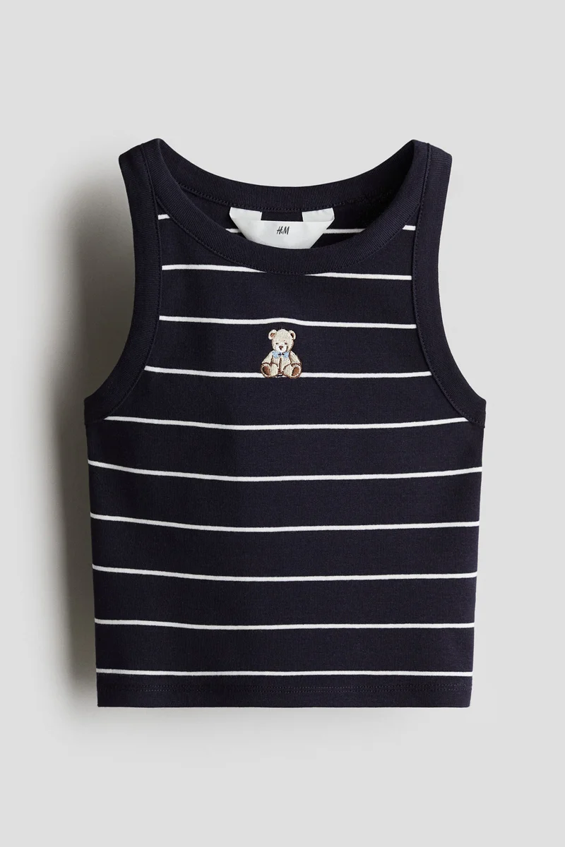 H&M Printed cotton vest top