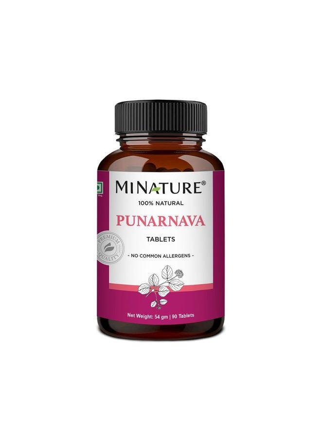 minature أقراص بونارنافا من مي ناتشر | 90 قرص، 1000 ملغ | إمداد لمدة 45 يومًا | أقراص عشبية | نباتية | بويرهافيا ديفيوسا | من الهند - Image 1