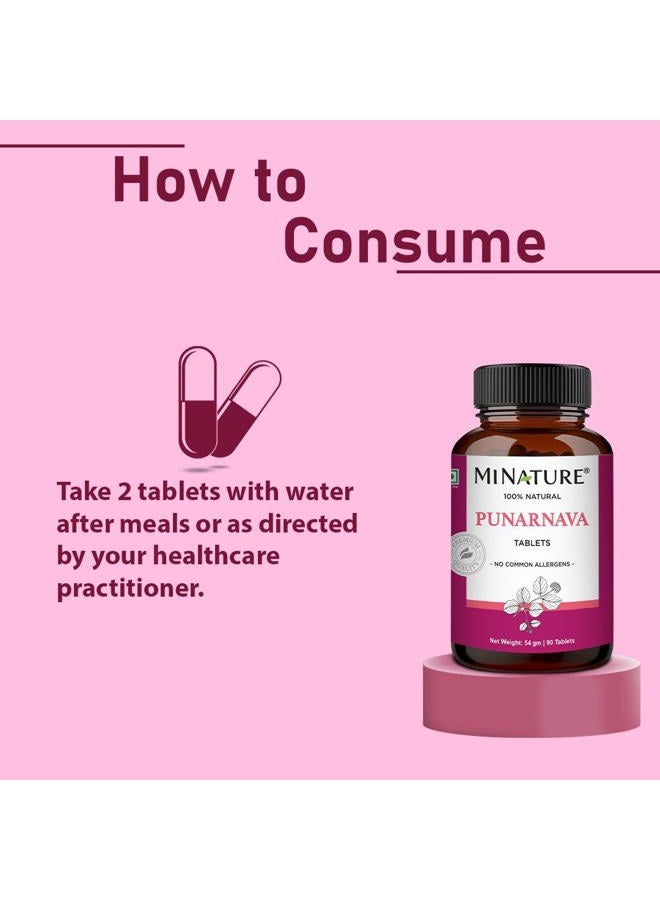 minature أقراص بونارنافا من مي ناتشر | 90 قرص، 1000 ملغ | إمداد لمدة 45 يومًا | أقراص عشبية | نباتية | بويرهافيا ديفيوسا | من الهند - Image 5