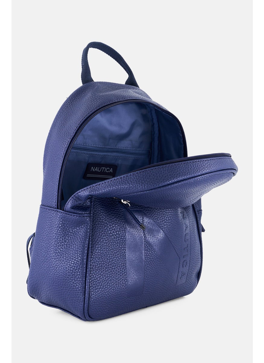 NAUTICA Women Textured Backpack 32 H x 27 L x 10 W cm, Blue  - Image 3