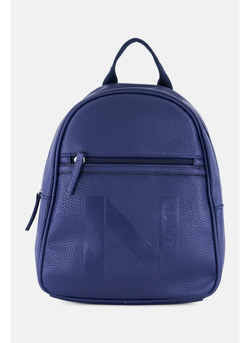 NAUTICA Women Textured Backpack 32 H x 27 L x 10 W cm, Blue  - Image 1