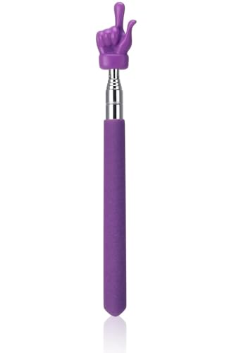 AIKESIWAY Teacher Pointer Sticks FingerPointer for ClassroomTelescoping Hand Pointer Retractable Classroom Pointer Fingers for Elementary School Kindergarten TeacherClassroom Supplies 1 PCS Purple - Image 1