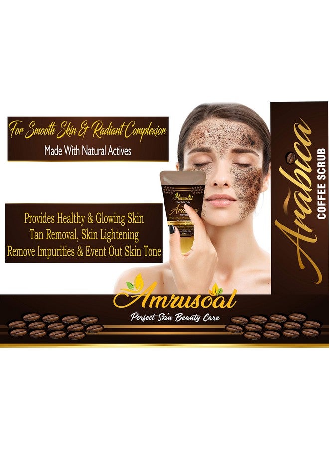 AMRUSOAL Arabica Coffee Scrub for face and body PACK OF TWO | Deep Cleansing | Glowing skin | Anti-Cellulite For He & She | Tan removal | Whitening Moisturizer| Fruit Extracts Caffeinated - 60 gm - Image 3