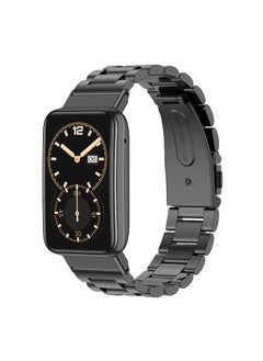 O Ozone Straps for Mi Band 7 Pro Stainless Steel Metal Bracelet for Xiaomi Mi Band 7 Pro Smart Wristbands Replacement Watchbands Accessories for Men Women -Black  - Image 1