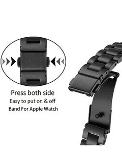 O Ozone Straps for Mi Band 7 Pro Stainless Steel Metal Bracelet for Xiaomi Mi Band 7 Pro Smart Wristbands Replacement Watchbands Accessories for Men Women -Black  - Image 5