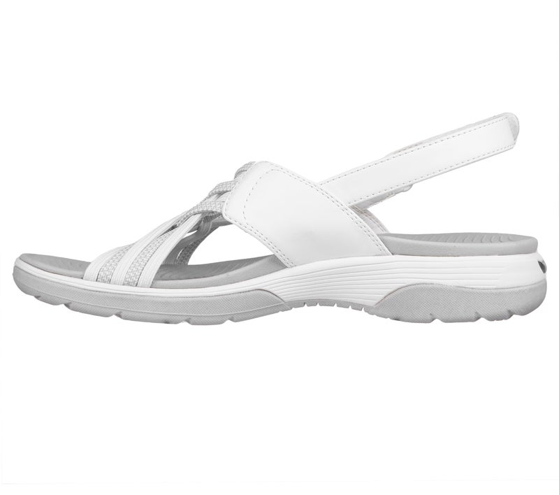 Skechers Women's ARCHFIT REGGAE SPORT-HOMETOWN sporty outdoor sandal, White/Gray 5 M - Image 2