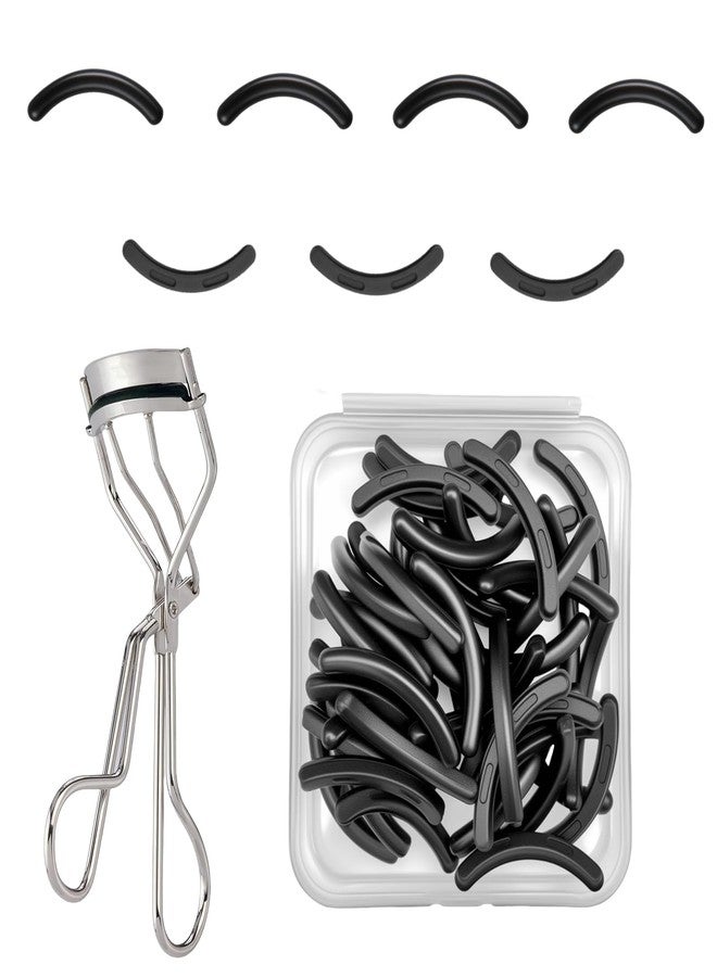 Cioohan Compatible with Tweezerman Eyelash Curler Refills,28 Pack Silicone Eye Lash Curlers Refill Pads Compatible with Tweezerman Eyelash Curler,Black. - Image 1
