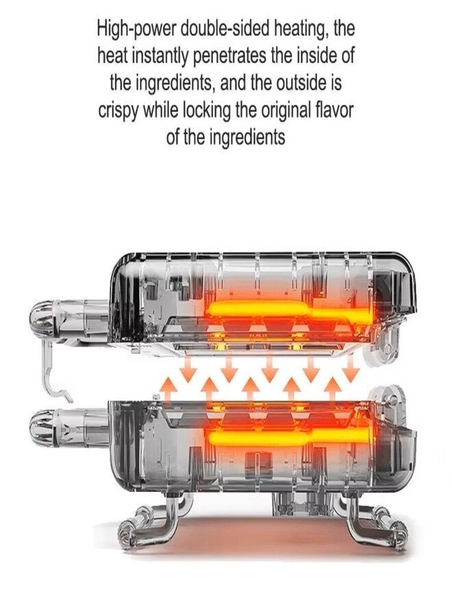 showkah 🥪 Grill & Sandwich Maker – Non-Stick Plates, Overheat Protection, Power Indicator, Compact Panini & Toast Maker - Image 3