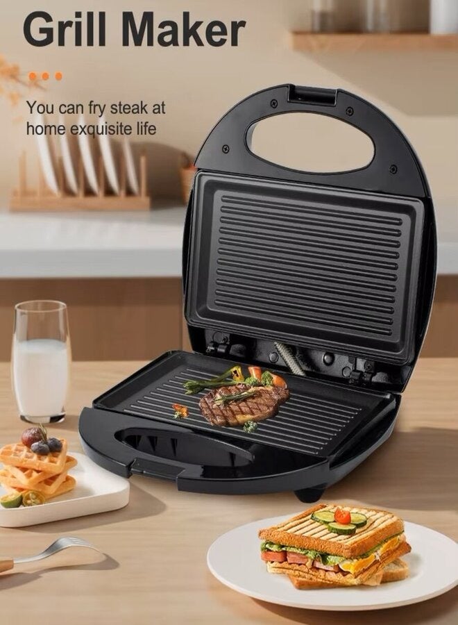 showkah 🥪 Grill & Sandwich Maker – Non-Stick Plates, Overheat Protection, Power Indicator, Compact Panini & Toast Maker - Image 4
