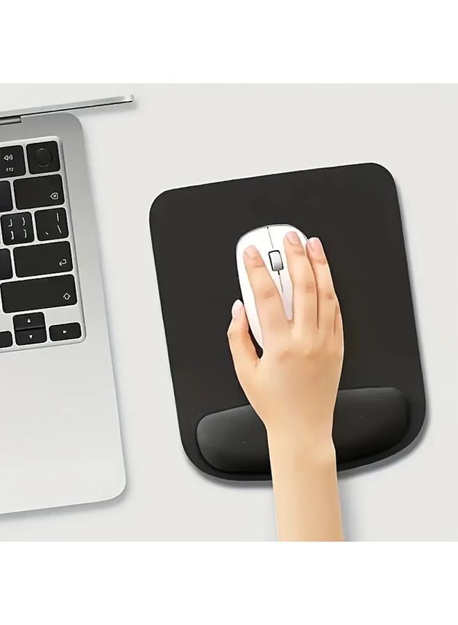 Ergonomic Mouse Pad With Wrist Rest Non Slip Base Soft Cushioning For Work And Gaming Grey - Image 1
