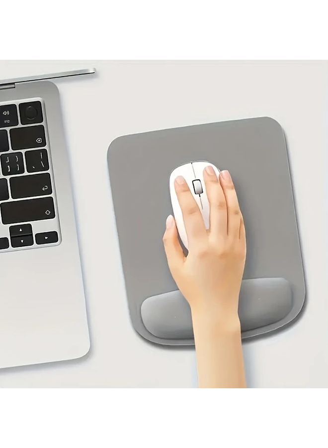 Ergonomic Mouse Pad With Wrist Rest Non Slip Base Soft Cushioning For Work And Gaming Grey - Image 4