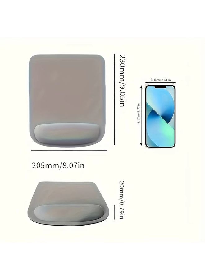 Ergonomic Mouse Pad With Wrist Rest Non Slip Base Soft Cushioning For Work And Gaming Grey - Image 2