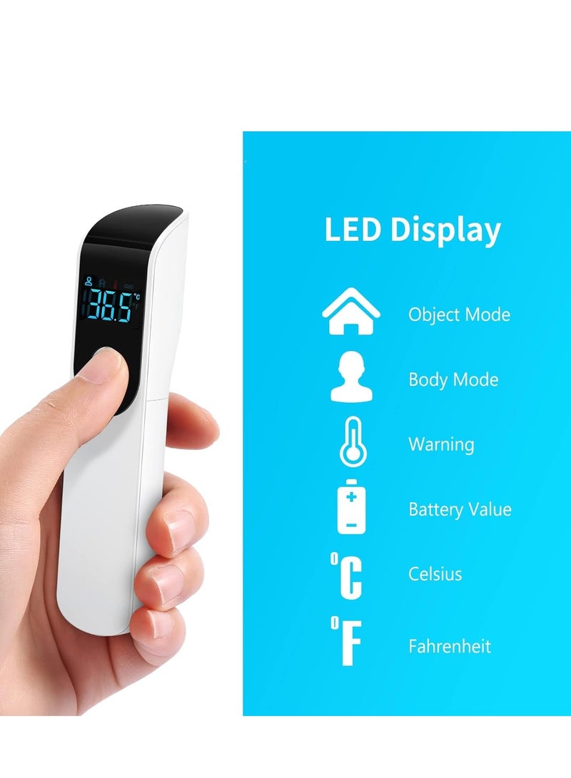 بلو فاير ميزان حرارة رقمي بالأشعة تحت الحمراء بدون تلامس لقياس الجبهة - قراءة فورية خلال ثانية واحدة | شاشة LCD، إنذار للحمى، دقة ±0.2℃ | قابل للتبديل بين °م/°ف | مقياس حرارة صحي لجميع الأعمار للاستخدام المنزلي والطبي - Image 2