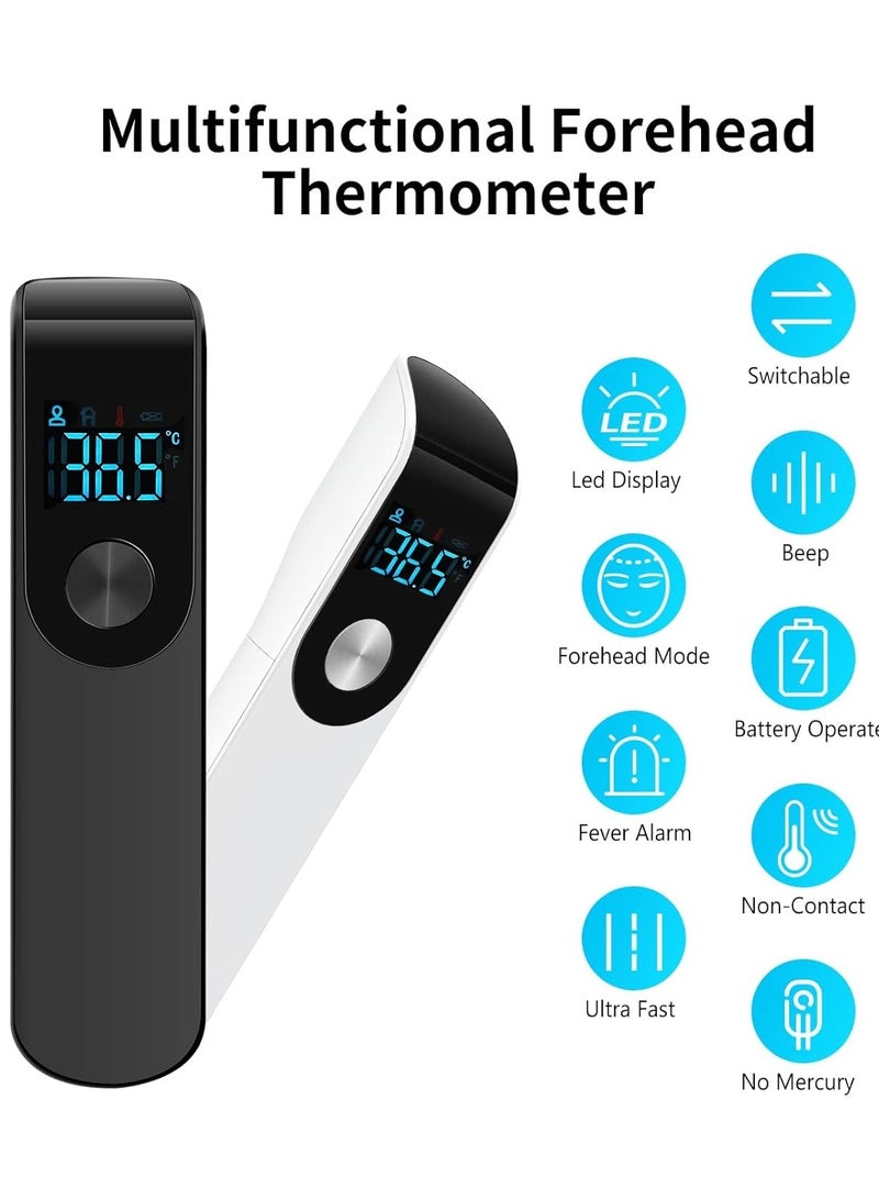 بلو فاير ميزان حرارة رقمي بالأشعة تحت الحمراء بدون تلامس لقياس الجبهة - قراءة فورية خلال ثانية واحدة | شاشة LCD، إنذار للحمى، دقة ±0.2℃ | قابل للتبديل بين °م/°ف | مقياس حرارة صحي لجميع الأعمار للاستخدام المنزلي والطبي - Image 3