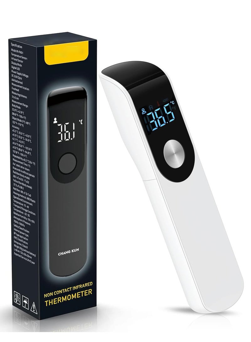 بلو فاير ميزان حرارة رقمي بالأشعة تحت الحمراء بدون تلامس لقياس الجبهة - قراءة فورية خلال ثانية واحدة | شاشة LCD، إنذار للحمى، دقة ±0.2℃ | قابل للتبديل بين °م/°ف | مقياس حرارة صحي لجميع الأعمار للاستخدام المنزلي والطبي - Image 1