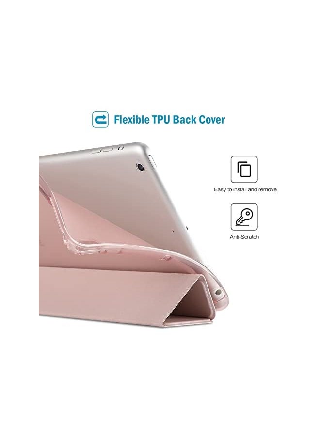 Ipad Mini Case For 5 2019/ 4, 1 2 3 With Soft Tpu Back Cover, Slim Lightweight Tri-Fold Smart Shell Steady Stand Protective 5/4/3/2/1 -Pink