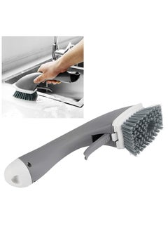 Cleaning Brush with Soap Dispenser Long Handle, Multipurpose Spray Brush for Home Kitchen Bathroom Toilet Tiles Floor Dishes Sink Stove Cleaning (Grey) - pzsku/ZEE4DC403B80237F8173AZ/45/_/1676389365/225d89c6-45fb-477a-b006-ffbab73df23a