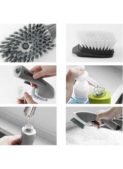 Cleaning Brush with Soap Dispenser Long Handle, Multipurpose Spray Brush for Home Kitchen Bathroom Toilet Tiles Floor Dishes Sink Stove Cleaning (Grey) - pzsku/ZEE4DC403B80237F8173AZ/45/_/1676389365/c38fe43c-f1a9-4039-a190-5919940bf7ec