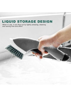 Cleaning Brush with Soap Dispenser Long Handle, Multipurpose Spray Brush for Home Kitchen Bathroom Toilet Tiles Floor Dishes Sink Stove Cleaning (Grey) - pzsku/ZEE4DC403B80237F8173AZ/45/_/1676389379/01026d57-2c1a-4b4e-99e4-a1cdef97e801