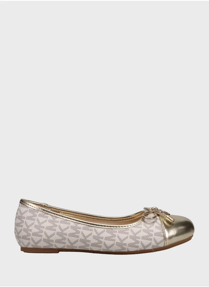 مايكل كورس Kids Kenya Bow Low Ballerinas