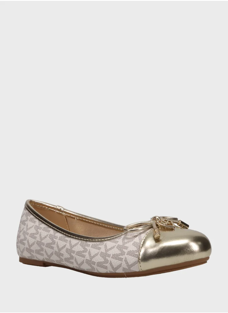 مايكل كورس Kids Kenya Bow Low Ballerinas