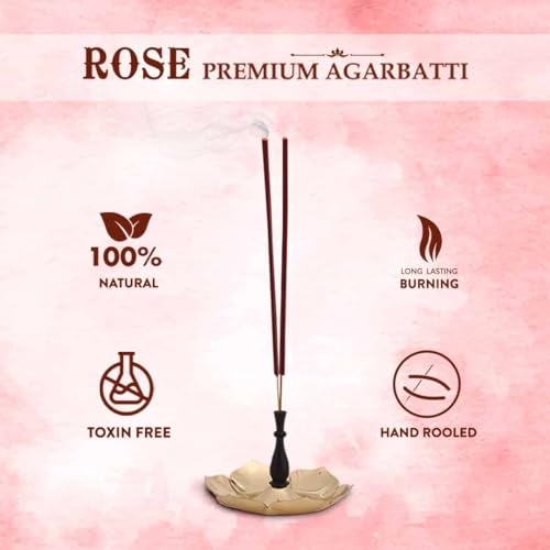 Hem Rose Premium Masala Agarbatti | Elevate Your Space with The Enchanting Aroma of Roses | Perfect for Meditation and Relaxation | Burning Time: 35-40 Minutes | 10 Incense Sticks Each, 2 Boxes - Image 3