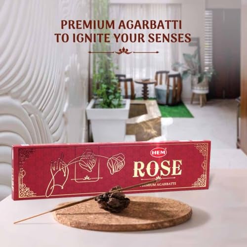 Hem Rose Premium Masala Agarbatti | Elevate Your Space with The Enchanting Aroma of Roses | Perfect for Meditation and Relaxation | Burning Time: 35-40 Minutes | 10 Incense Sticks Each, 2 Boxes - Image 4