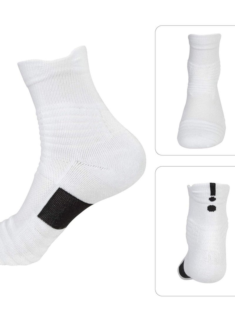 Generic Basketball Socks, Men's Sports Socks Thickened Mid Tube Badminton Socks Running Socks Outdoor Elite Socks, Sweat Absorbing Non-Slip Basketball Socks for Teens and Adults (3 Pairs) - Image 4