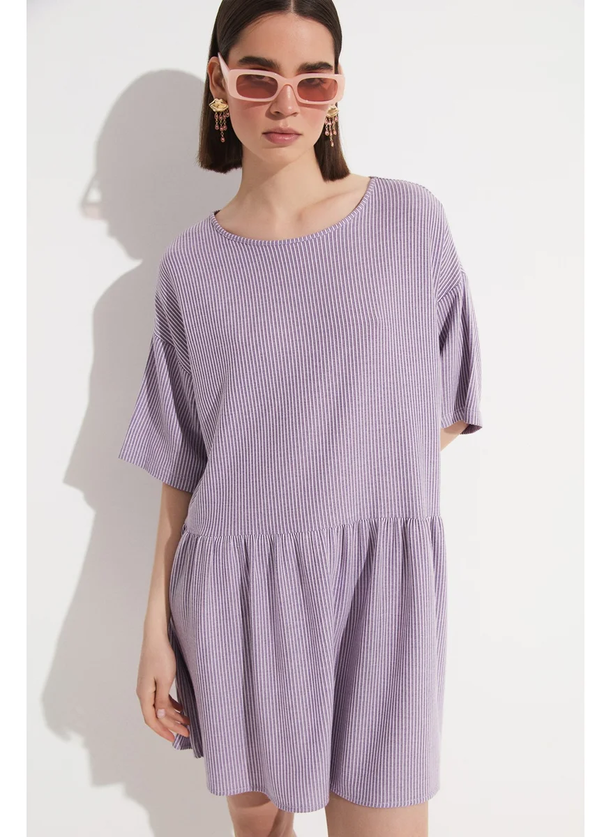 جون Cotton Flounce Dress
