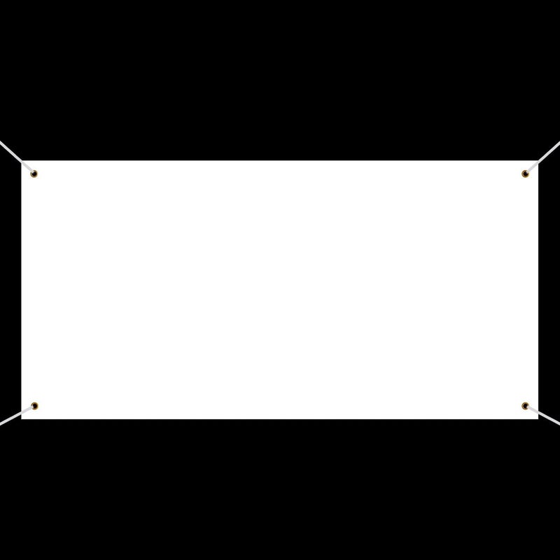 Zonon Large Blank Banners And Signs Polyester Oxford Cloth Sublimation Banner To Decorate With Hanging Rope For Indoor Wall Outdoor Easy Hang Diy Signs For Business Office(White,2 x 4 Feet) - Image 1