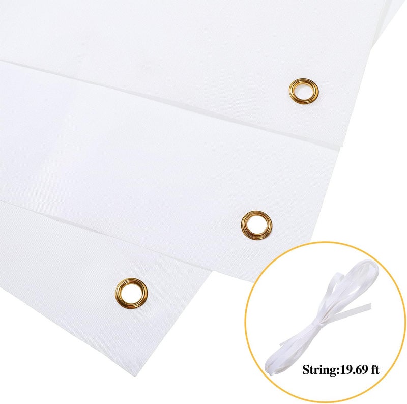 Zonon Large Blank Banners And Signs Polyester Oxford Cloth Sublimation Banner To Decorate With Hanging Rope For Indoor Wall Outdoor Easy Hang Diy Signs For Business Office(White,2 x 4 Feet) - Image 3