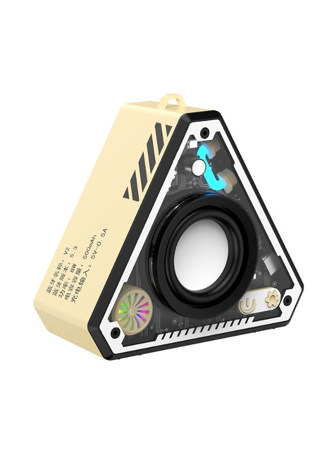 Portable Mini Bluetooth Speaker Wireless connectivity, extended battery life, powerful stereo sound, deep bass. Ideal companion for parties, camping and travel. Beige - Image 1