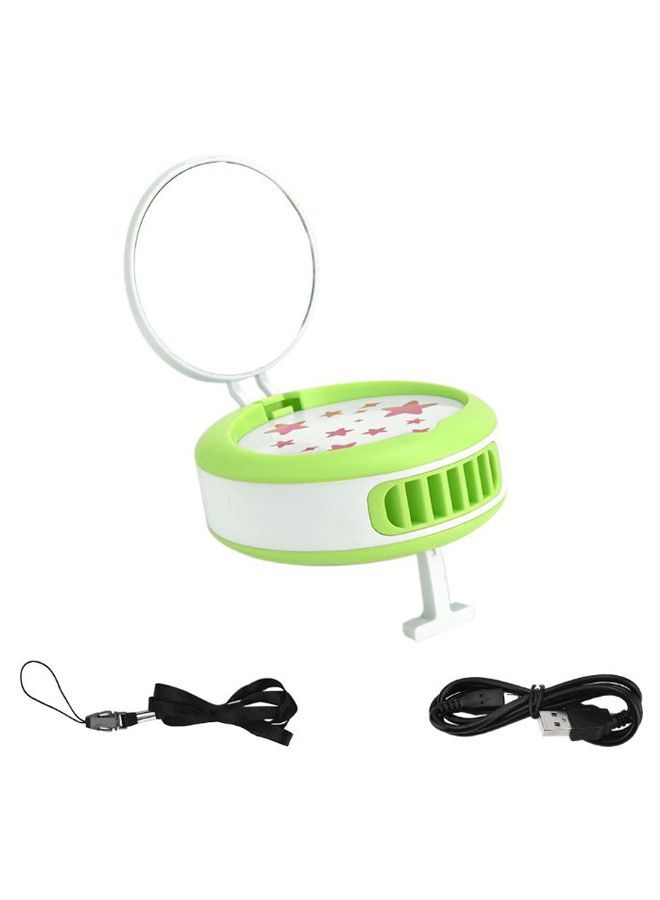 NIBEMINENT 2-In-1 Handheld Mini Make-Up Mirror And Electric Fan Multicolour - Image 1