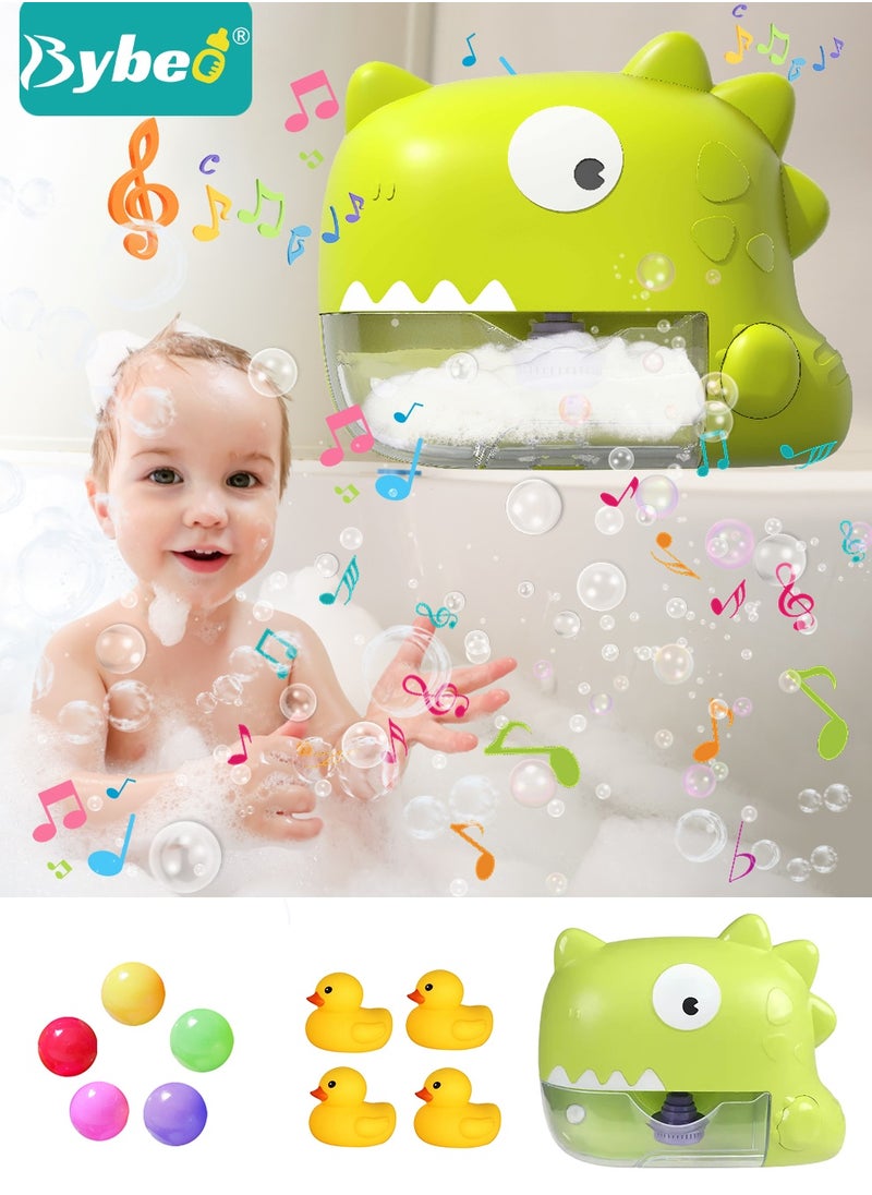 Bybeo Baby Bath Toys Set, Baby Bubble Bath Toy, Kids Shower Toy, Bathtub Playset, Bubble Machine Maker with Music+4-piece Duck Toy+5-piece Ocean Balls  - Image 1