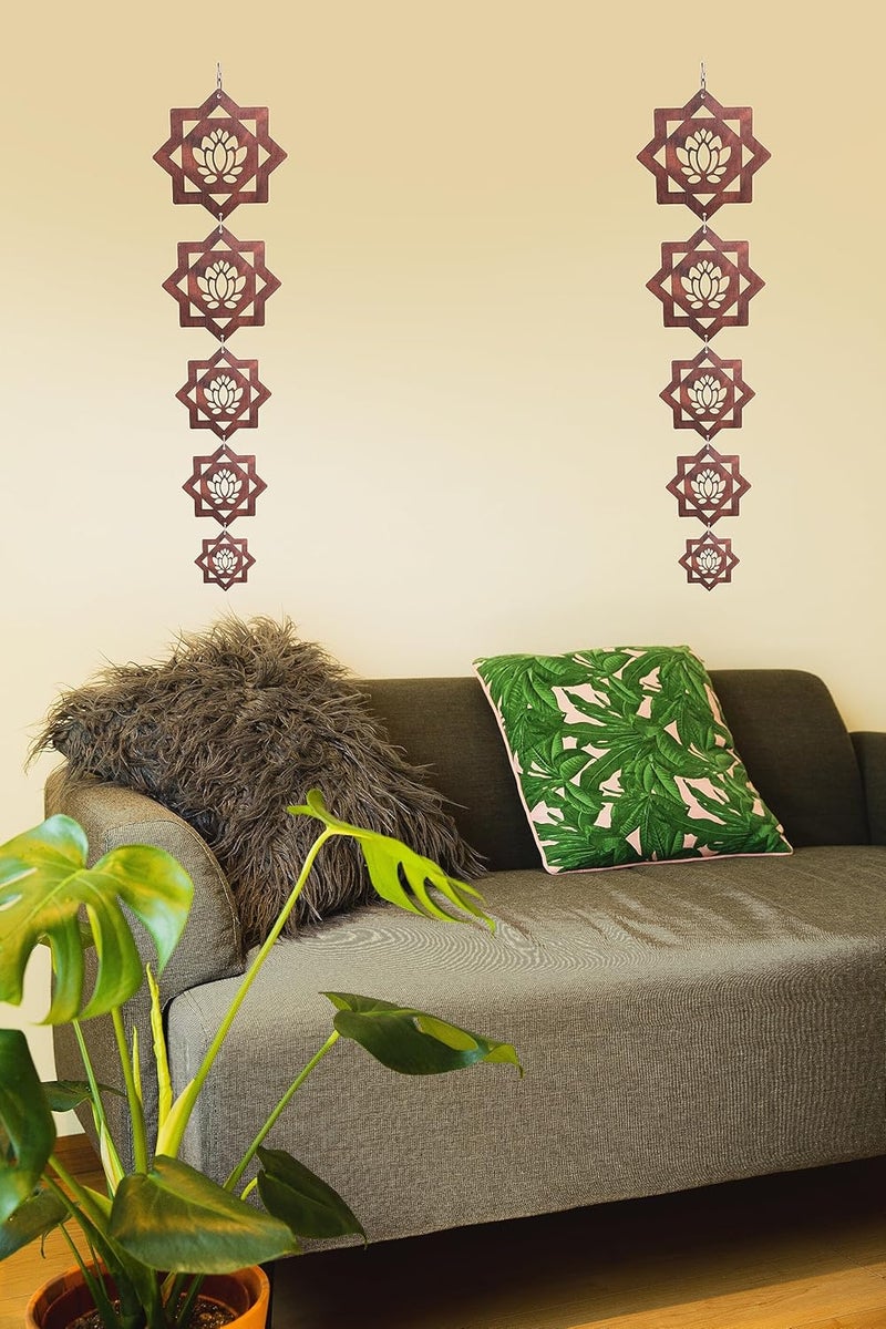 Grofly Grofly 5 Layer MDF Toran Traditional Lotus Style Toran for Wall Decoration Main Door Toran Diwali Decor Torans Wall Decor Torans Wedding Decor Toran for Home DecorationPooja RoomEntrance - Image 4